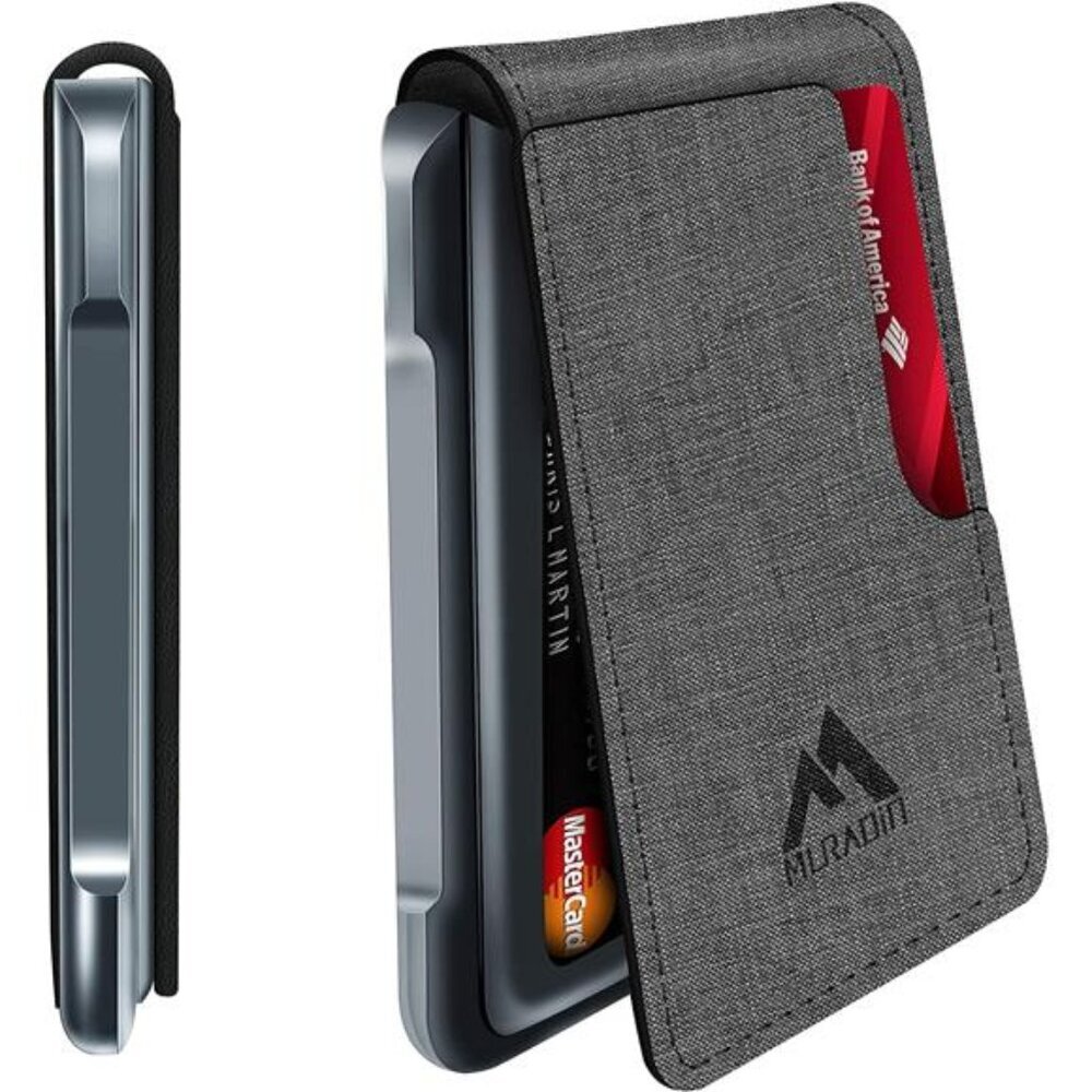 Mens Wallet Tactical Bifold Wallets for Men RFID Blocking Aluminum Cards Holder